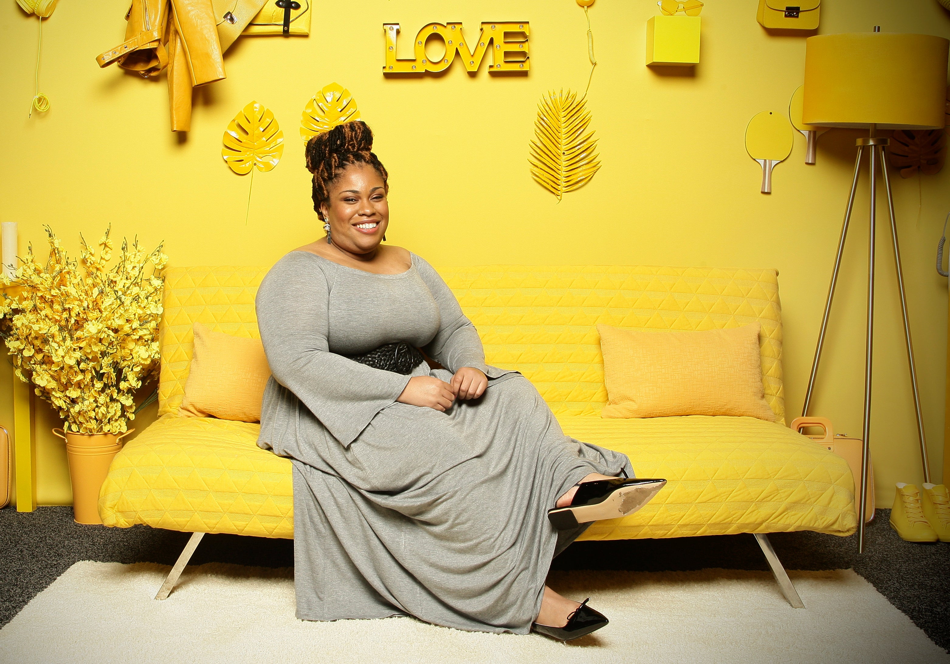 Yellow Was The Color Of Choice For Celebs Snapped At Getty's Portrait Studio During Essence Fest
